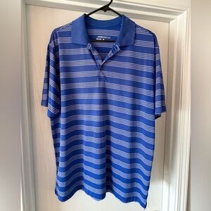 Nike Men's Polo Shirt in Blue and White Stripes